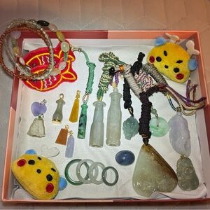 Assorted Jade and Beaded Jewelry Set